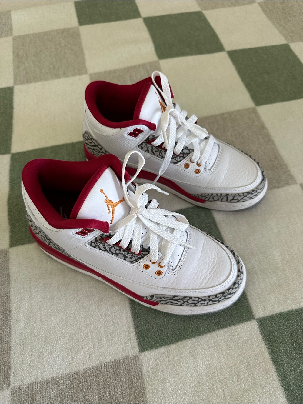 Jordan Kids White, Red and Gold Basketball Sneakers
